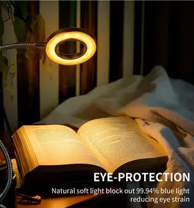 <span class=keywords><strong>Lampe</strong></span> <span class=keywords><strong>de</strong></span> bureau LED USB Luminosité Eye Caring Book Light <span class=keywords><strong>Lampe</strong></span> à clip LED réglable pour lire étudier le travail - Product Image 5