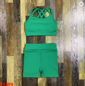 Conjunto Deportivo para Mujer, 13 Colores, Top con Tirantes Cruzados + Pantalones Cortos, para Correr, Deportes al Aire Libre, Yoga, Venta Caliente 2026 - Product Image 4