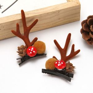 Christmas Deer Antler Hair Accessory Cloth Type Holiday Cute Reindeer Headwear Hair <b>Clip</b> - Product Image 6