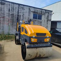 Mini-compacteur routier autoporté 505 kg à double tambour pour allées et petits projets de construction