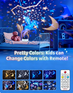 Projecteur de lumière nocturne ciel étoilé <span class=keywords><strong>pour</strong></span> enfants avec télécommande, 12 modes musicaux, 3 films, minuterie automatique, éclairage de chambre à coucher, cadeau - Product Image 3