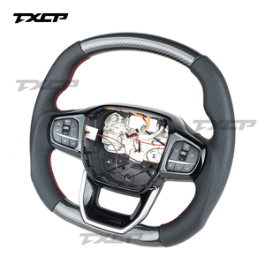 Convient pour <span class=keywords><strong>Ford</strong></span> Transit V348 Tourneo C-MAX Kuga St mk8 2018 2019 2023 <span class=keywords><strong>2021</strong></span> 2022 Volant en fibre de carbone - Product Image 2