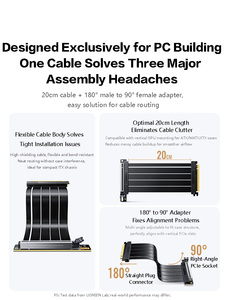 Câble d'extension UGREEN PCIe 3.0 x1 double angle droit 90 degrés, câble adaptateur PCI-E 1X pour carte réseau, carte son, carte de capture - Product Image 4
