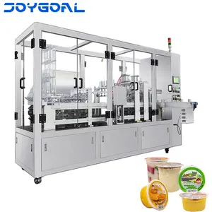 날짜 인쇄가있는 자동 우유 차 밀봉 기계 컵 플라스틱 컵 실러 기계