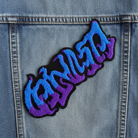 Patch brodé personnalisé avec logo, badge thermocollant pour sweat à capuche, lettres personnalisées en chenille, patchs de motivation pour chapeaux
