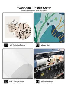 Bộ 3 bức Tranh vải thực vật thẩm mỹ phóng túng Boho lá cây Scandinavian lấy cảm hứng từ nghệ thuật Áp phích in Tối giản hiện đại - Product Image 6