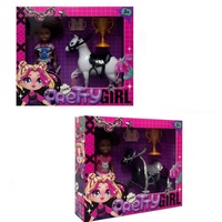 Poupée Princesse Africaine 2025 en Plastique ABS, Modèle Miniature Solide, Accessoires Créatifs Gonflables pour Jouets DIY, 15-30cm, LH TOYS, pour Jeu de Rôle