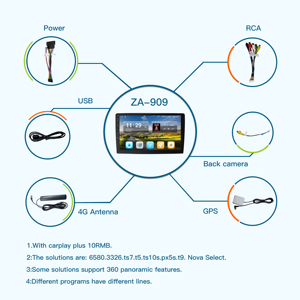 9 pouces plein écran tactile Portable Android 13 <span class=keywords><strong>autoradio</strong></span> CarPlay <span class=keywords><strong>GPS</strong></span> Wifi Subwoofer Mirror Link lecteur DVD compatibilité universelle - Product Image 2