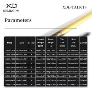 Xdl הגעה חדשה 3.6 מ '30t + 36t סיבי פחמן דיג מוט חוט מוט טאיוואי מוט טלסקופי - Product Image 5