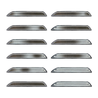 Lampu Sein Samping LED Otomatis untuk Ford Mustang 2015 2023 Lensa Bening Lampu Putih FR3Z 15A201 2 Pcs Set Pengganti