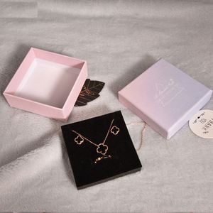 Wholesale Fashion Ins Various Sizes Gradual Pink Cardboard Craft Paper Jewelry <b>Box</b> <b>Earring</b> <b>Box</b> Jewelry - Product Image 2