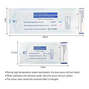 Sacs de désinfection des ongles jetables de qualité médicale, sacs de stérilisation auto-scellants pour limes à ongles et embouts de perceuse, emballés en boîte - Product Image 5