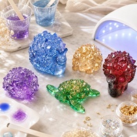 Molde de Silicona 3D con Facetas de Cristal de Diamante DM1408, Moldes de Resina Epoxi para Joyería con Forma de Animales Marinos, Tortuga, Caracol, Calavera, Erizo, Coral