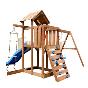 Ensemble de balançoire en bois <span class=keywords><strong>pas</strong></span> <span class=keywords><strong>cher</strong></span> pour enfants, <span class=keywords><strong>toboggan</strong></span>, aire de jeux, extérieur, jardin - Product Image 2