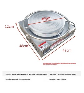 <b>Electric</b> Pancake Griddle 400mm Single Plate Non-Stick With Led Display 1500-2000W <b>Electric</b> Heating - Product Image 6