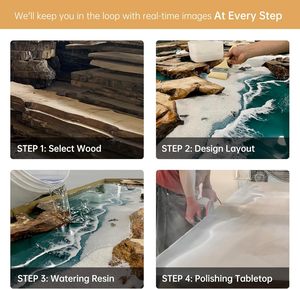 Decorazione per la casa su misura grande legno naturale abete <span class=keywords><strong>resina</strong></span> epossidica tavolo <span class=keywords><strong>in</strong></span> legno scrivania da ufficio <span class=keywords><strong>in</strong></span> legno - Product Image 2