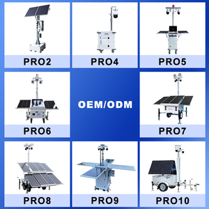 Tour de surveillance mobile solaire OKAF avec système de caméra de sécurité solaire pour la surveillance des chantiers de construction - Product Image 4