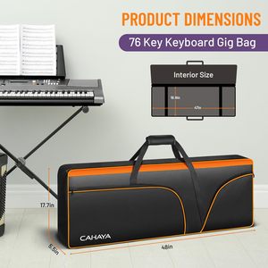 Free sample <b>61</b> <b>Key</b> <b>Keyboard</b> Gig Bag Case,Portable Durable <b>Keyboard</b> Piano Waterproof 600D Oxford Cloth with 10mm Cotton Padded - Product Image 3
