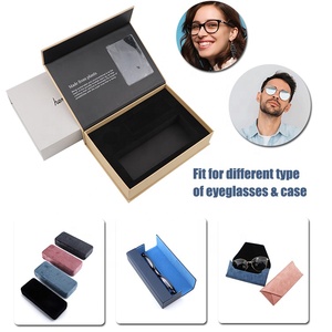 Bộ hộp đựng kính mắt da mềm cao cấp, sang trọng, lớn, đẹp, được làm thủ công, kèm hộp đựng kính bằng vải - Product Image 6