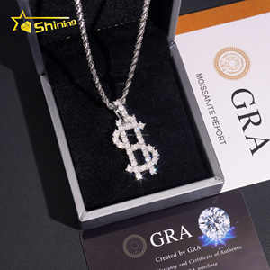 El <span class=keywords><strong>precio</strong></span> más barato Iced Out Dollars Logo colgantes 925 joyería de plata esterlina Vvs Moissanite diamante colgante <span class=keywords><strong>rodio</strong></span> plateado colgante - Product Image 5