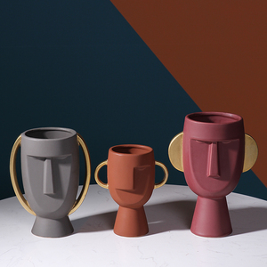 Vaso di Fiore di ceramica <span class=keywords><strong>Vasi</strong></span> di Fiori di <span class=keywords><strong>Piante</strong></span> grasse Astratta Volto Umano Desktop Nordic <span class=keywords><strong>Vasi</strong></span> di Ceramica Moderna Decorazione Della Casa - Product Image 6