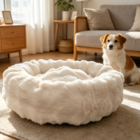 Großhandel Hochwertiges Haustier-Sofa-Bett Hochelastisches Langhaariges Blumenförmiges Orthopädisches Sofa für Große Katzen und Hunde