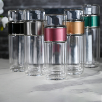 Bouteille de boisson populaire pour sports de plein air, bouteille d'eau en verre de séparation de thé et d'eau avec infuseur de thé