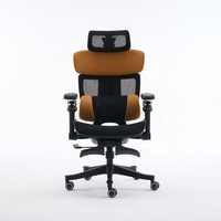 Chaise de bureau ergonomique de qualité supérieure avec repose-pieds, accoudoirs 6D, soutien lombaire, dossier haut, chaise pivotante en maille respirante