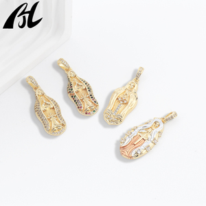 C-784, C-808 Jungfrau Maria Anhänger-Halskette, Exquisit Geschnitzte Religiöse Medaille für Katholischen Glaube Schmuck-Geschenk - Product Image 3