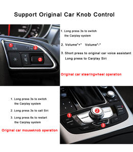 Module décodeur sans fil Apple <span class=keywords><strong>CarPlay</strong></span> Android Auto, kit d'interface pour <span class=keywords><strong>Audi</strong></span> A1 A3 A5 A6 A8 <span class=keywords><strong>Q2</strong></span> Q3 Q5 Q7 S4 S5 - Product Image 3