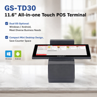 Vente en gros de machine POS tout en un caisse enregistreuse 11.6 ''systèmes POS à écran tactile pour restaurant systèmes de point de vente