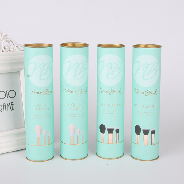 OEM Cosmetic Paper Tube Packaging Embossed Velvet Pillow Inserted
