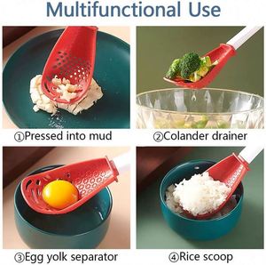 Hot Sale New Multifunctional Kitchen Cooking Spoon Heat-resistant Hanging Hole Innovative Potato Garlic Press <b>Colander</b> - Product Image 3