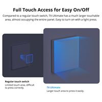 SONOFF T5 US 120 1C/2C/3C WiFi lampu dinding pintar saklar Panel sentuh akses rumah pintar melalui eWeLink bekerja dengan Alexa Google Home
