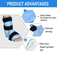 Packs froids gel réutilisables Packs chauds et froids pour le soulagement de la douleur au pied Tendinite d'Achille Chevilles Talons Blessures-Enveloppe de la banquise