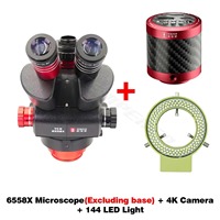 YCS 6558X Ultra HD Trinocular Microscope With 4K CameraLarge Base 6.5-58 Zoom for Mobile Phone PCB Welding Microscope Tools Set