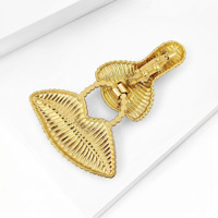 Broche Personalizado Simple Unisex Chapado en Oro con Diseño Asiático de Nariz y Boca para Regalo de Boda, Traje, Abrigo, Accesorios de Ropa, Corsage