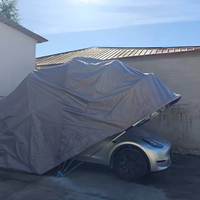 Tente de garage rétractable pour voiture, abri mobile imperméable en tissu Oxford