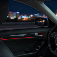 KYNCHO pour Audi A5 8T, éclairage ambiant LED 64 couleurs RGB, symphonie de couleurs, contrôle par application Bluetooth, éclairage intérieur automobile 12V, invisible