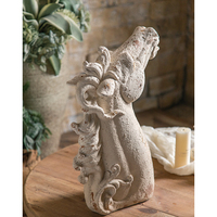Antique Home Decor Intérieur Rétro Salon Tête de Cheval Blanc Accessoires de Bureau Home Decor pour la Maison