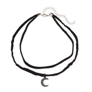 Collar de Moda con Colgante de Luna Negra, Aleación de Zinc, Diseño Geométrico, Varias Capas, Joyería para Fiestas, Origen Yiwu - Product Image 5