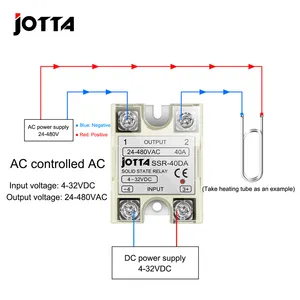 JOTTA Halbleiter relais modul SSR 40DA DC-Steuerung AC Einphasen-SSR mit Kunststoff abdeckung
