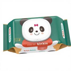 Lingettes humides pour bébé KinKin OEM personnalisables en couleur, 30 lingettes, non tissées, en rayonne, stérilisées, pour peaux sensibles, fabriquées au Vietnam - Product Image 1