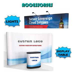 Portable Foldable 8Ft Custom <b>Large</b> Pop up Banner with Aluminum <b>Frame</b> Lightweight Durable Display for Trade Shows - Product Image 2
