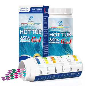 Kit de test d'analyse de l'eau de piscine et de bain à remous en une étape précis Bandelettes de test d'eau à 6 voies Résultats faciles à lire Accessoires de baignoire à glace - Product Image 6