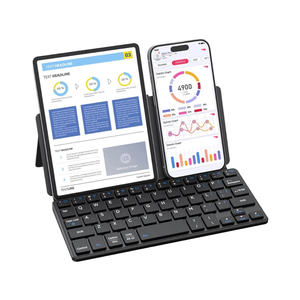 อัลตร้าที่มีน้ำหนักเบาเต็มรูปแบบสวิทช์กรรไกรแบบพกพา USB Type-C คีย์บอร์ดไร้สายพร้อมทัชแพดสำหรับแท็บเล็ตและแล็ปท็อป - Product Image 4