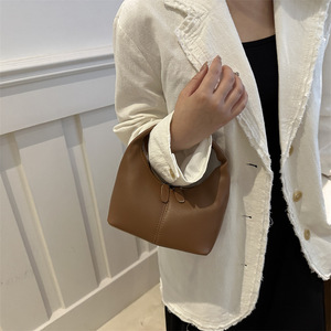 Bolso de Mano Mini, Color Caramelo, Resistente, Plegable, con Cierre, Impermeable, Anti-Robo, Diseño Simple y Moderno, Portátil - Product Image 2