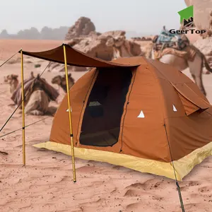 Geertop热卖PVC中东充气管帐篷大圆顶帐篷6-8人户外家庭野营沙漠帐篷