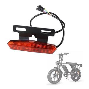 Luz Trasera para <span class=keywords><strong>Bicicleta</strong></span> Eléctrica con Energía Solar, con Intermitentes y Soporte para Placa de Matrícula (Material ABS+Metal), 1 Pieza - Product Image 5