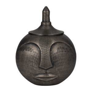 Vaso Decorativo Rotondo in Metallo per Centrotavola, Elemento d'Arredo Moderno - Product Image 1